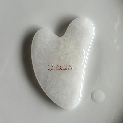 White jade facial gua sha by CLAGLA.